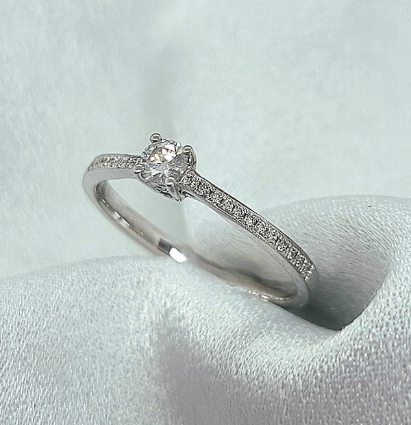 18kt. White Gold Channel Set Diamond Engagement Ring