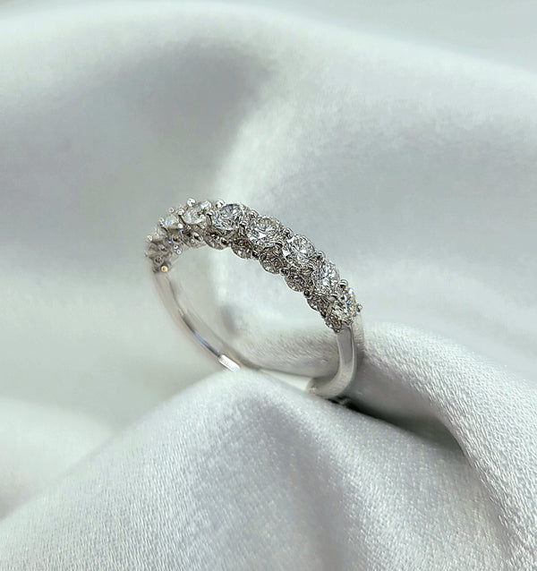 18kt. White Gold Gallery Diamond Band
