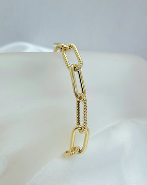 14kt. Yellow Gold Elongated Cable Link Bracelet
