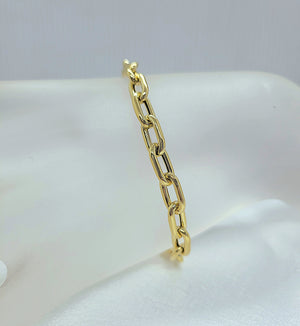 14kt. Yellow Gold Cable Link Ladies Bracelet