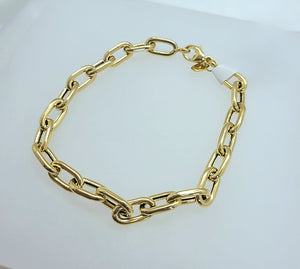 14kt. Yellow Gold Cable Link Ladies Bracelet
