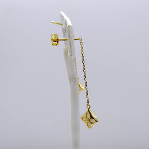 10kt. Yellow Gold Dangle Threaded Louis Vuitton Earrings