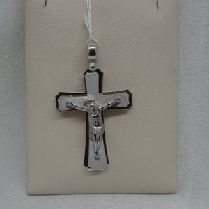 18kt. White Gold 3D Crucifix Pendant