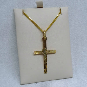 14kt. Yellow Gold Textured Crucifix Pendant