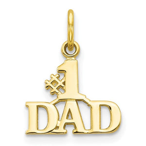10kt yellow gold #1 DAD Charm
