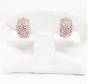 14kt. Cubic Zirconia Hoop Earrings
