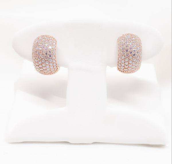 14kt. Cubic Zirconia Hoop Earrings