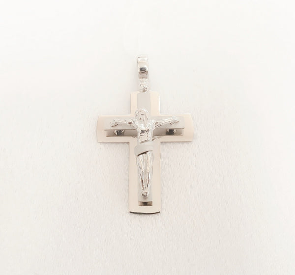 14kt. Modern Matt/Polished Crucifix
