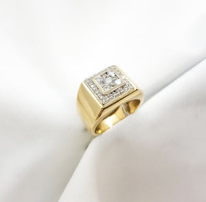 14kt. Men's Diamond Floating Style Ring