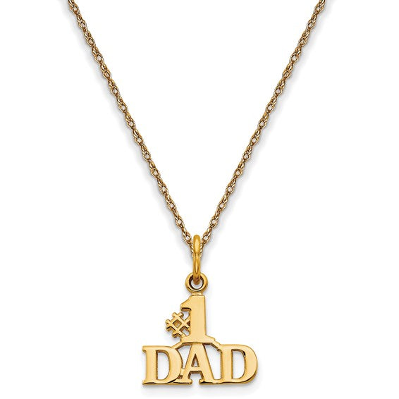 14kt #1 Dad Necklace