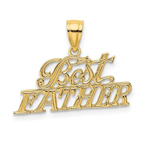 14kt Best Father pendant