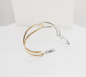 18Kt. Yellow/White Gold VVS Diamond Cuff Bracelet