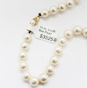 14kt. South Sea Pearl Necklace 16"