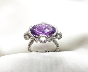 18kt. Amethyst Royalty Style Ring