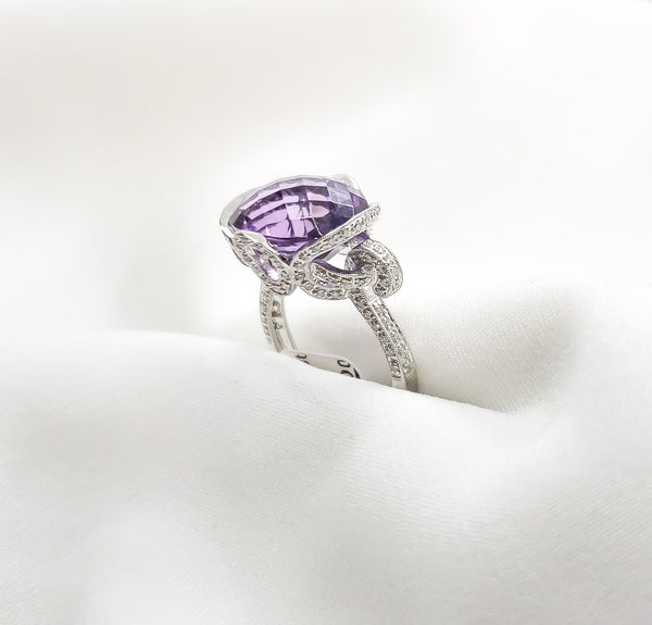 18kt. Amethyst Royalty Style Ring