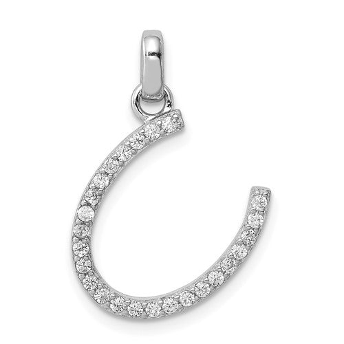 Sterling Silver & Cubic Zirconia Horse Shoe Pendant