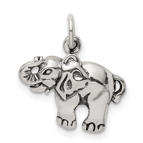 Sterling Silver Antique Elephant Charm