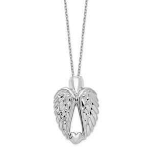 Sterling Silver Wings Ash Holder 18in Necklace