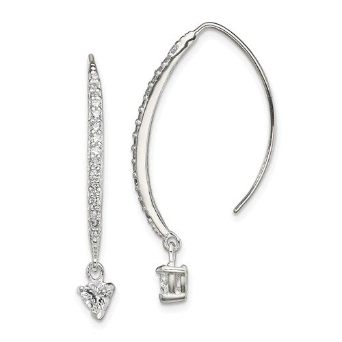 Sterling Silver & Cubic Zirconia Threader Earrings