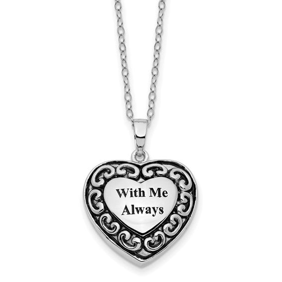 Sterling Silver "With Me Always" Ash Holder Necklace