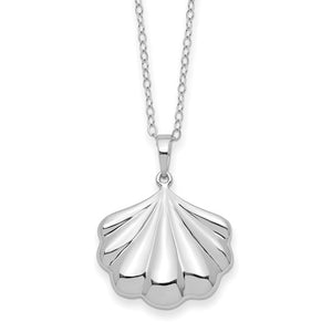 Sterling Silver Shell Ash Holder Necklace