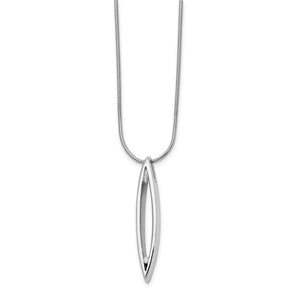 Sterling Silver & Diamond Pendant Necklace