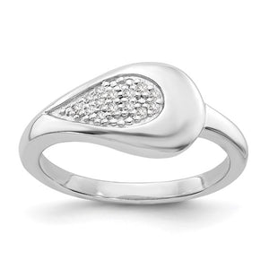 Sterling Silver & Diamond Pave Ring