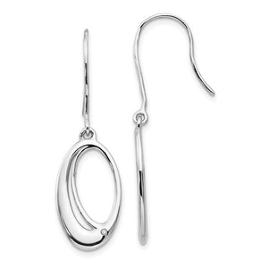 Sterling Silver & Diamond Dangle Earrings