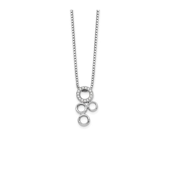 Sterling Silver & Diamond Slide Pendant Necklace