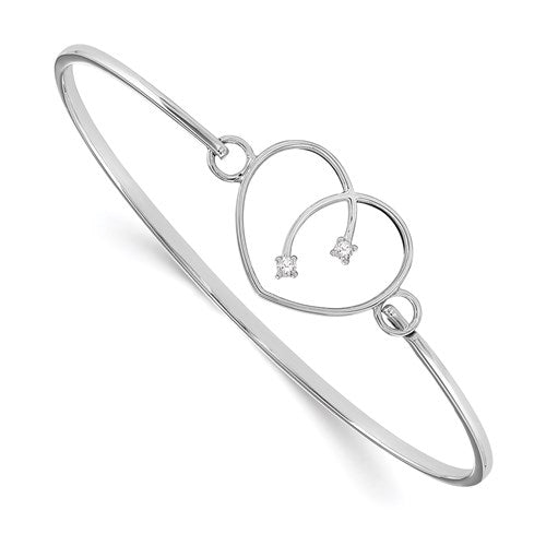 Diamond Heart Bangle