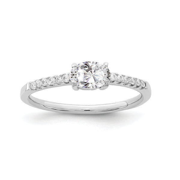 Sterling Silver  Oval CZ Ring