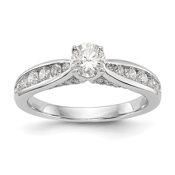 14k White Gold Semi-Mount Diamond Engagement Ring