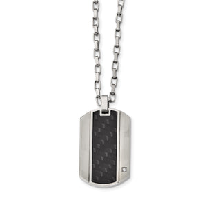 Black Carbon Fiber Inlay Necklace