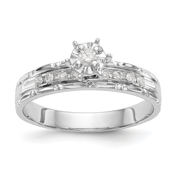 14k White Gold Trio Engagement Ring