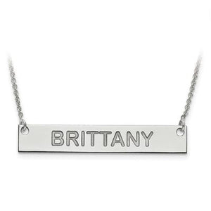 Block name bar with chain (Silver)
