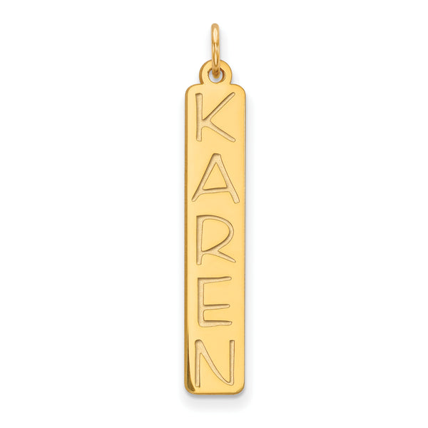 Vertical name bar (Gold)